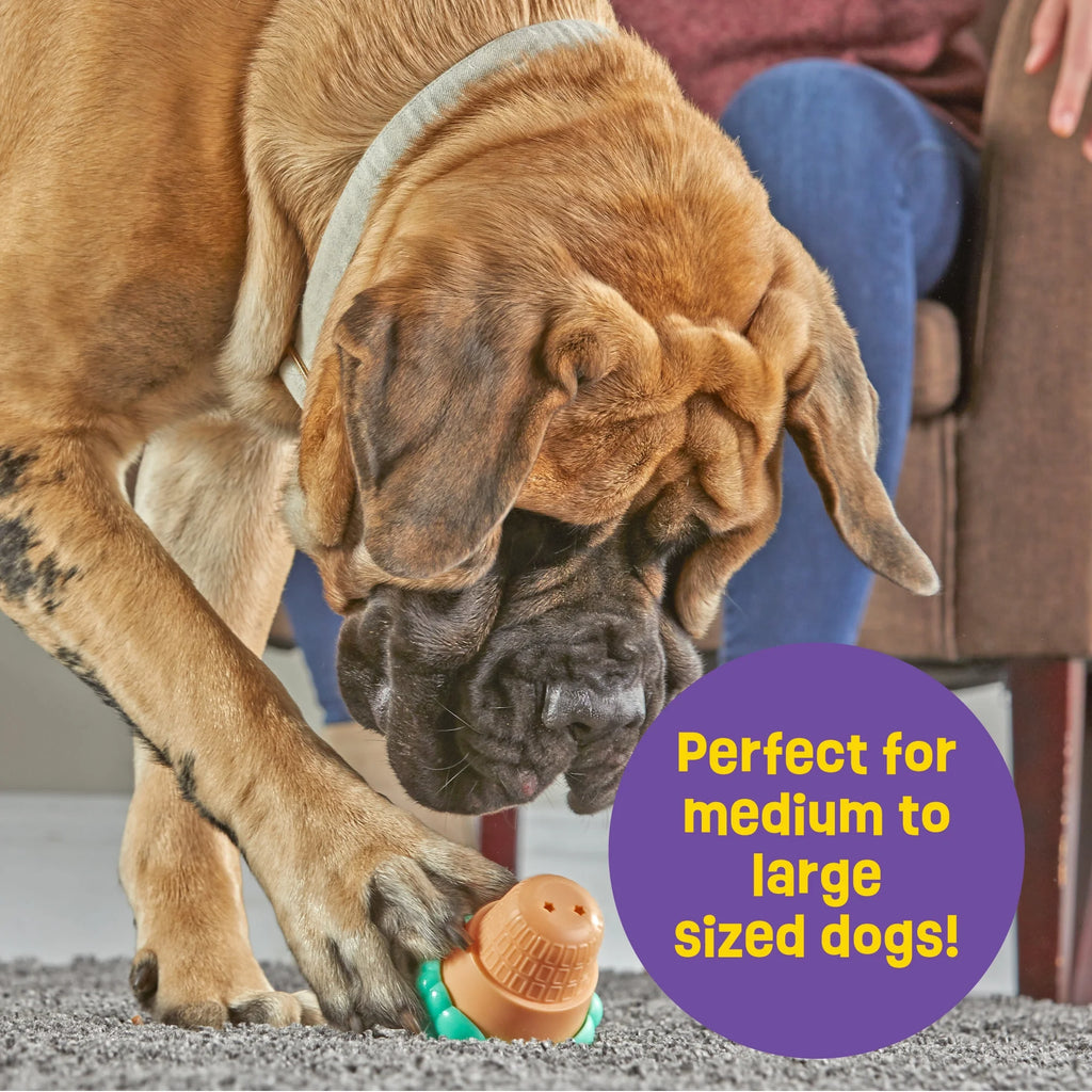 Brightkins Ice Cream Dog Toy Treat Dispenser for Engaging Training and Chewing for Small and Medium Dogs
