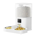 BOMUU Smart Automatic Pet Feeder with Dual Stainless Steel Bowls, 1080P HD Camera, APP Remote Feeding, 2.4G WiFi, Timed Portion Control, Two-Way Audio, 10-Second Voice Recording, 8 Meals per Day, 6L Capacity for Cats and Dogs