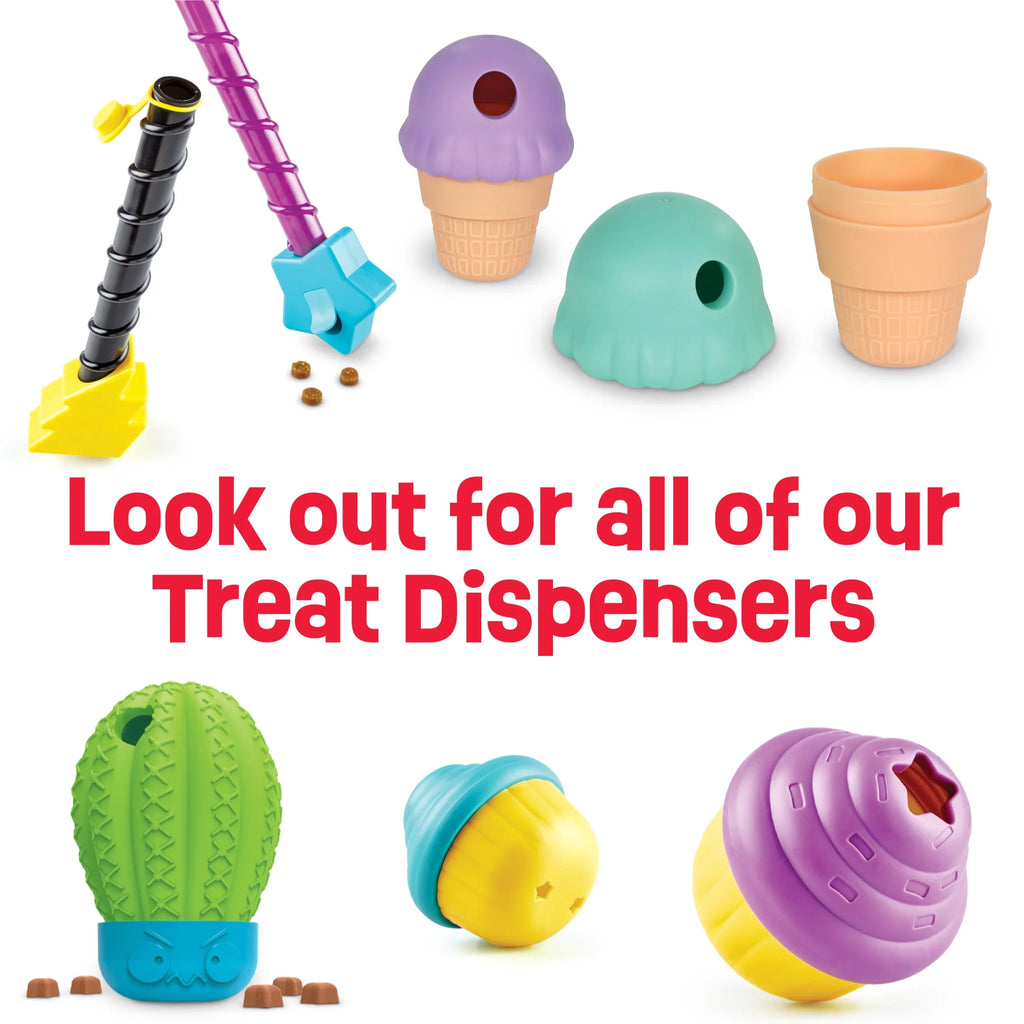 Brightkins Ice Cream Dog Toy Treat Dispenser for Engaging Training and Chewing for Small and Medium Dogs