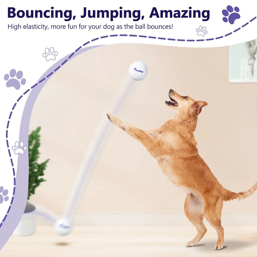 Durable Dog Balls for Aggressive Chewers - Indestructible Teething Tennis Balls for Interactive Play - High Bounce Fetch Toy for Dogs of All Sizes