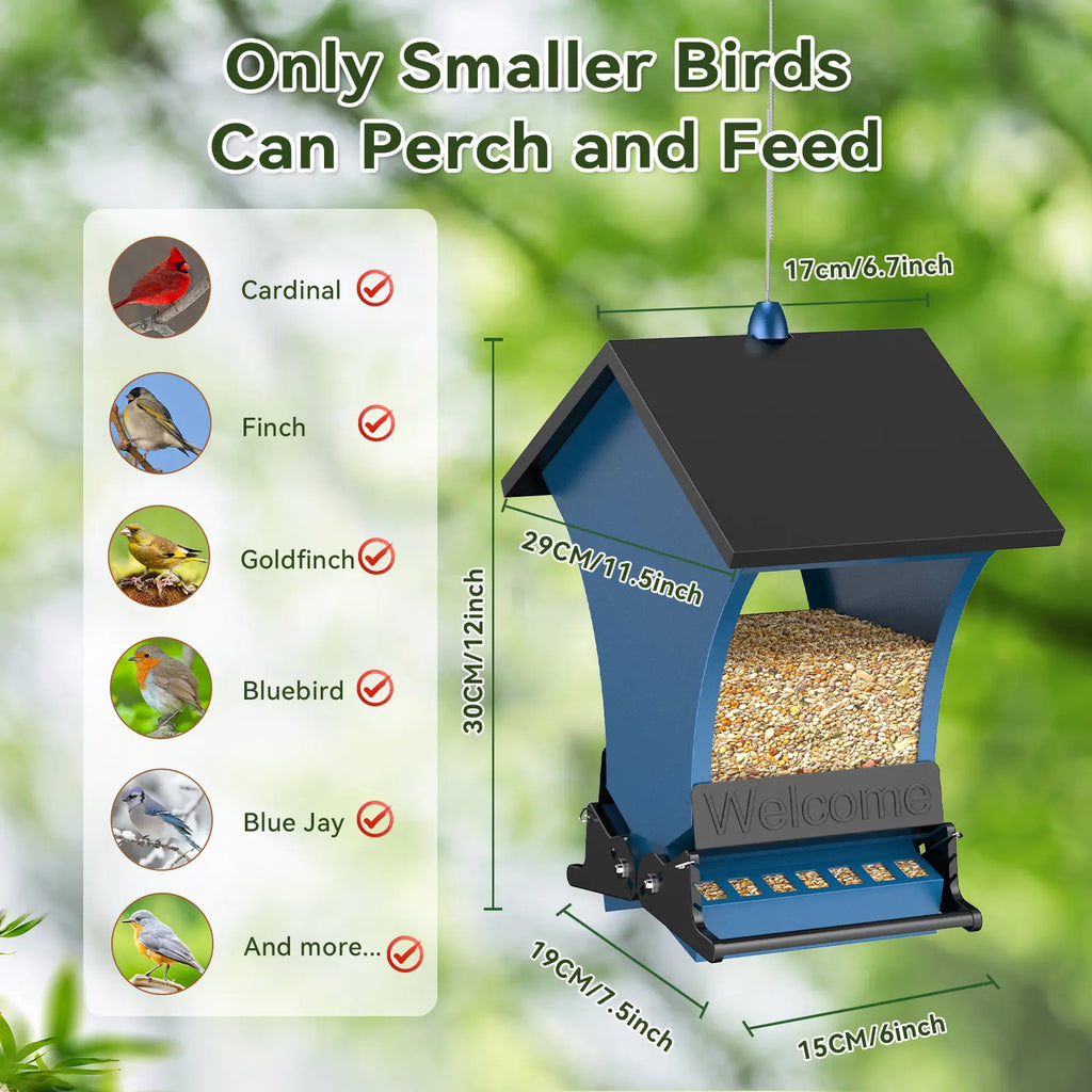 Wildpark Squirrel-Proof Bird Feeder - Durable and Vibrant Orange Design, Ideal for Attracting Cardinals and Chickadees - Perfect Gift for Bird Enthusiasts and Nature Lovers