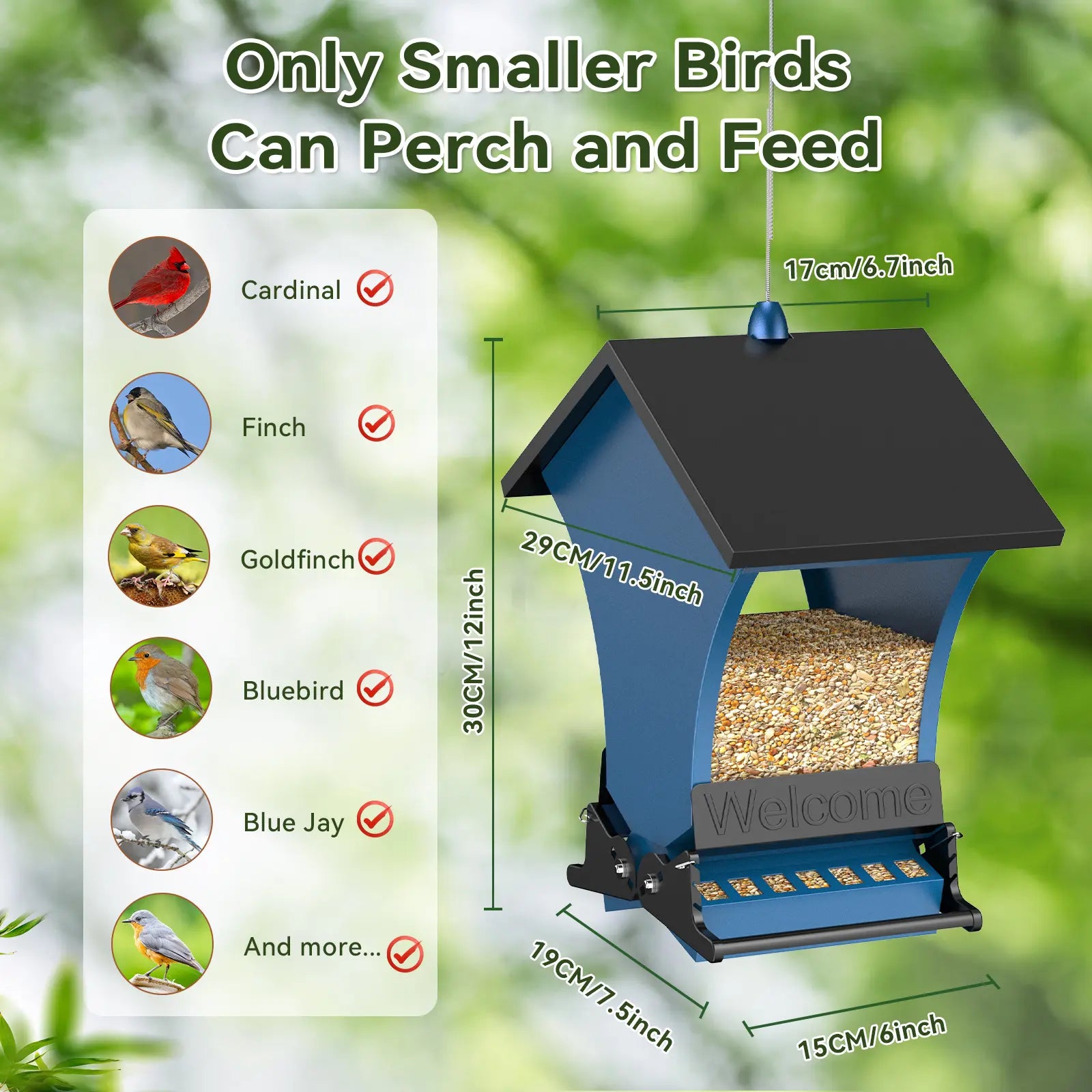 Wildpark Squirrel-Proof Bird Feeder - Durable and Vibrant Orange Design, Ideal for Attracting Cardinals and Chickadees - Perfect Gift for Bird Enthusiasts and Nature Lovers