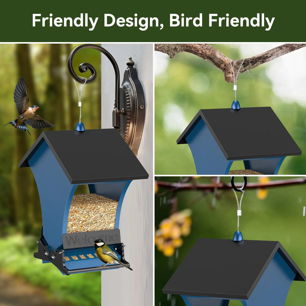 Wildpark Squirrel-Proof Bird Feeder - Durable and Vibrant Orange Design, Ideal for Attracting Cardinals and Chickadees - Perfect Gift for Bird Enthusiasts and Nature Lovers