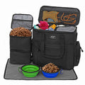 Wolt Pet Travel Bag Kit - Airline-Approved Organizer for Dog Food and Supplies, Ideal for Camping, Hiking, and Weekend Getaways, Black Travel Accessories for Pet Lovers