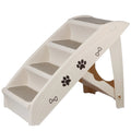 Foldable 4-Step Plastic Pet Stairs for Small Dogs with Non-Slip Paw Pads and Easy-Climb Design for Safe Access to Elevated Surfaces