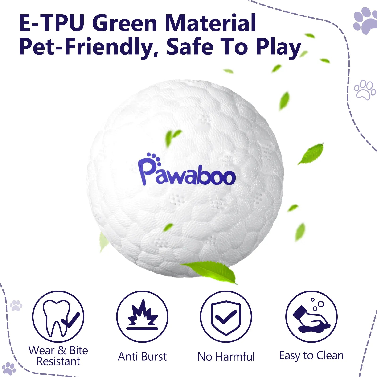 Durable Dog Balls for Aggressive Chewers - Indestructible Teething Tennis Balls for Interactive Play - High Bounce Fetch Toy for Dogs of All Sizes