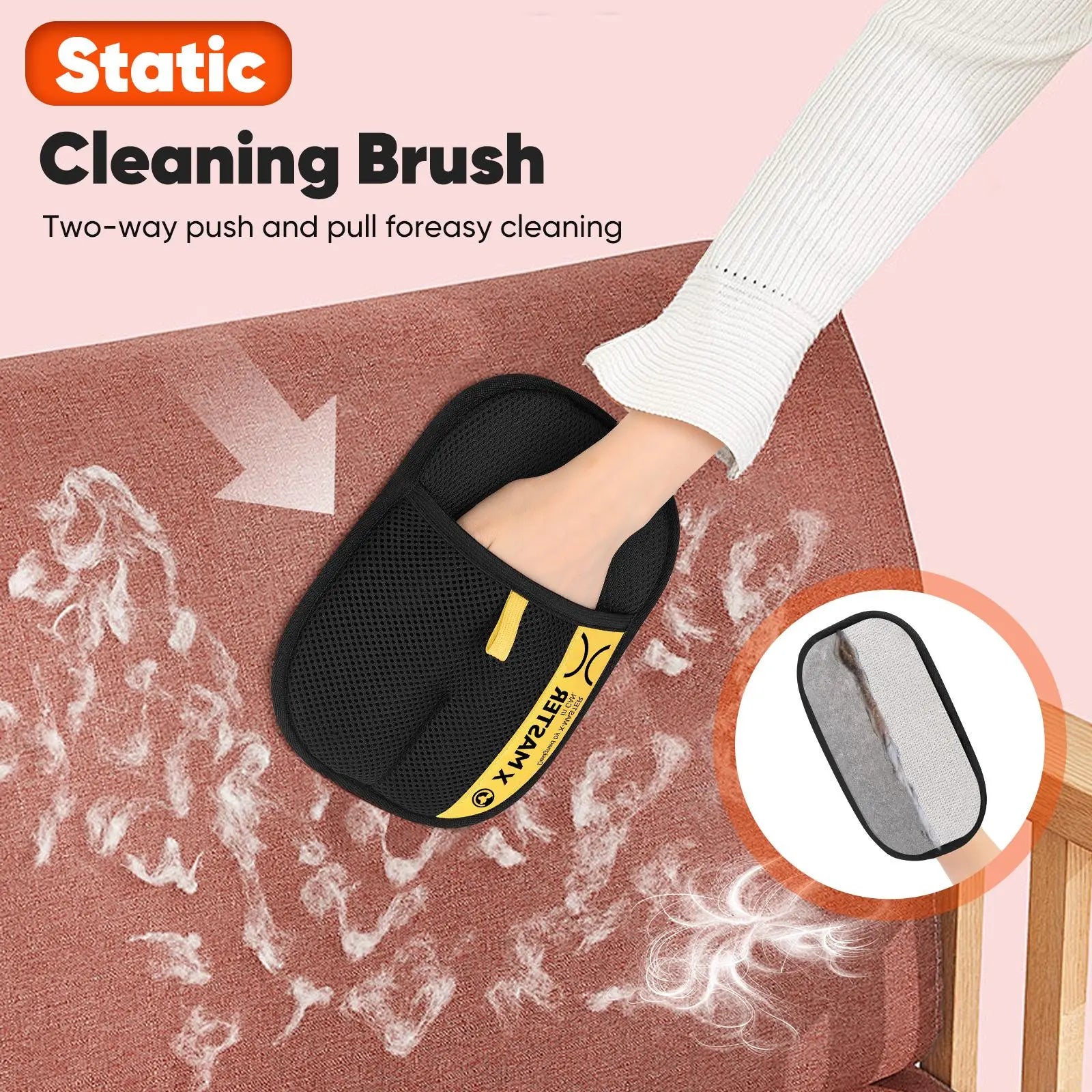 Reusable Electrostatic Pet Hair Removal Gloves for Efficient Cleaning of Furniture, Carpets, and Car Interiors